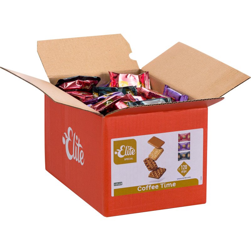 Biscuits Coffee Time assortiment Elite - Carton de 120 pièces