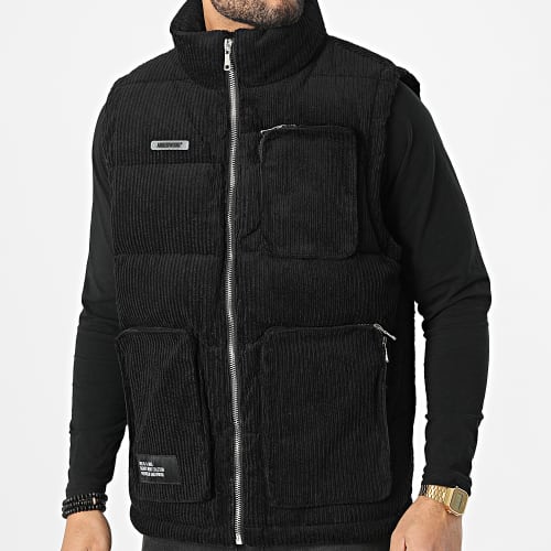 Veste Zippée Sans Manches AN13001 Noir