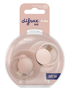 Difrax LOVI Prime Pacifier 0-6 Months - Nude/Blush 2ST