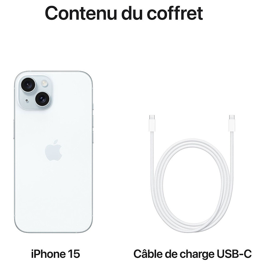 Apple iPhone 15 Bleu - 256 Go