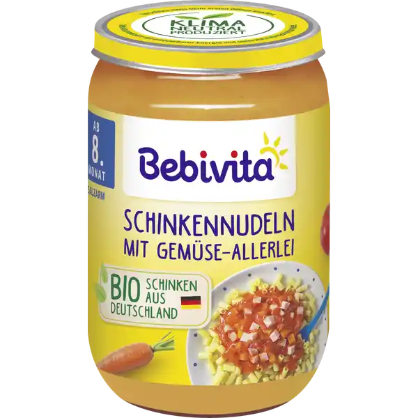 Bio Schinkennudeln mit Gemüse-Allerlei