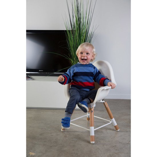 Chaise haute Evolu 2 + arceau   Naturel/Blanc        de               Childhome