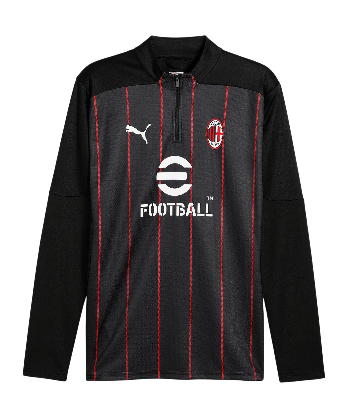 PUMA AC Mailand 1/4 Zip Prematch Sweatshirt 2024/2025 Schwarz F07