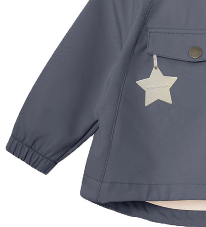 Mini A Ture Softshelljacke m. Fleece - MatWai - Ombre Blue