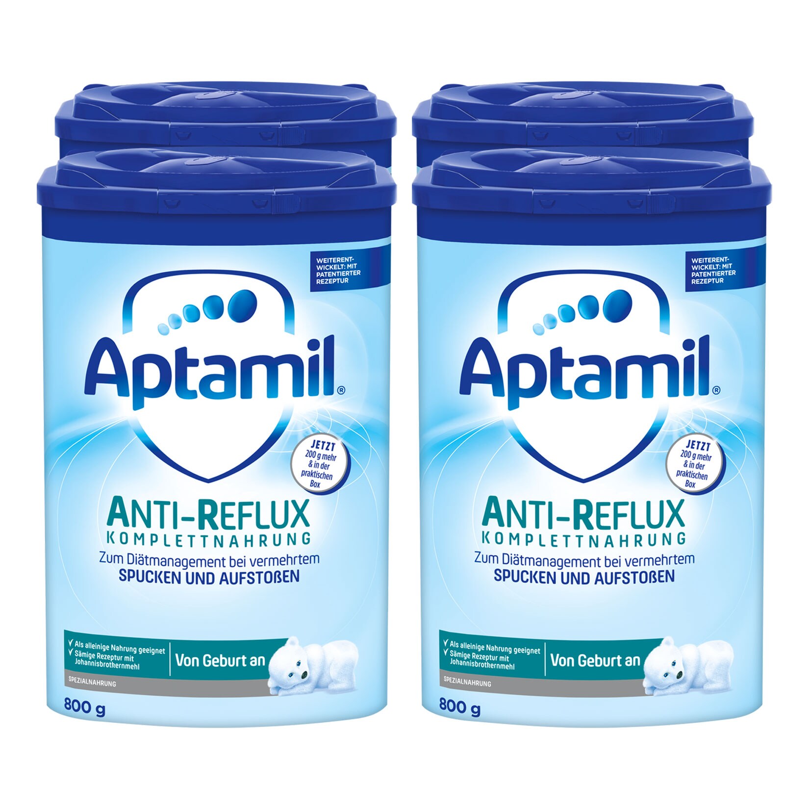 Aptamil Anti-Reflux Komplettnahrung 800 g, 4er Pack