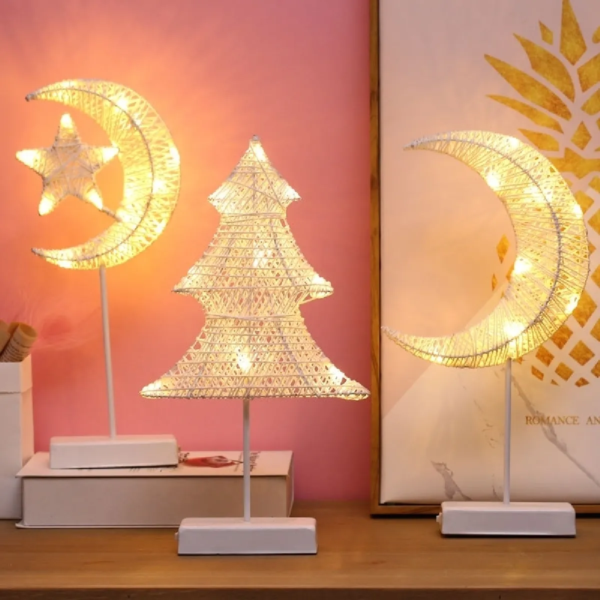 Wewoo Guirlande LED Rotin - Blanc chaud