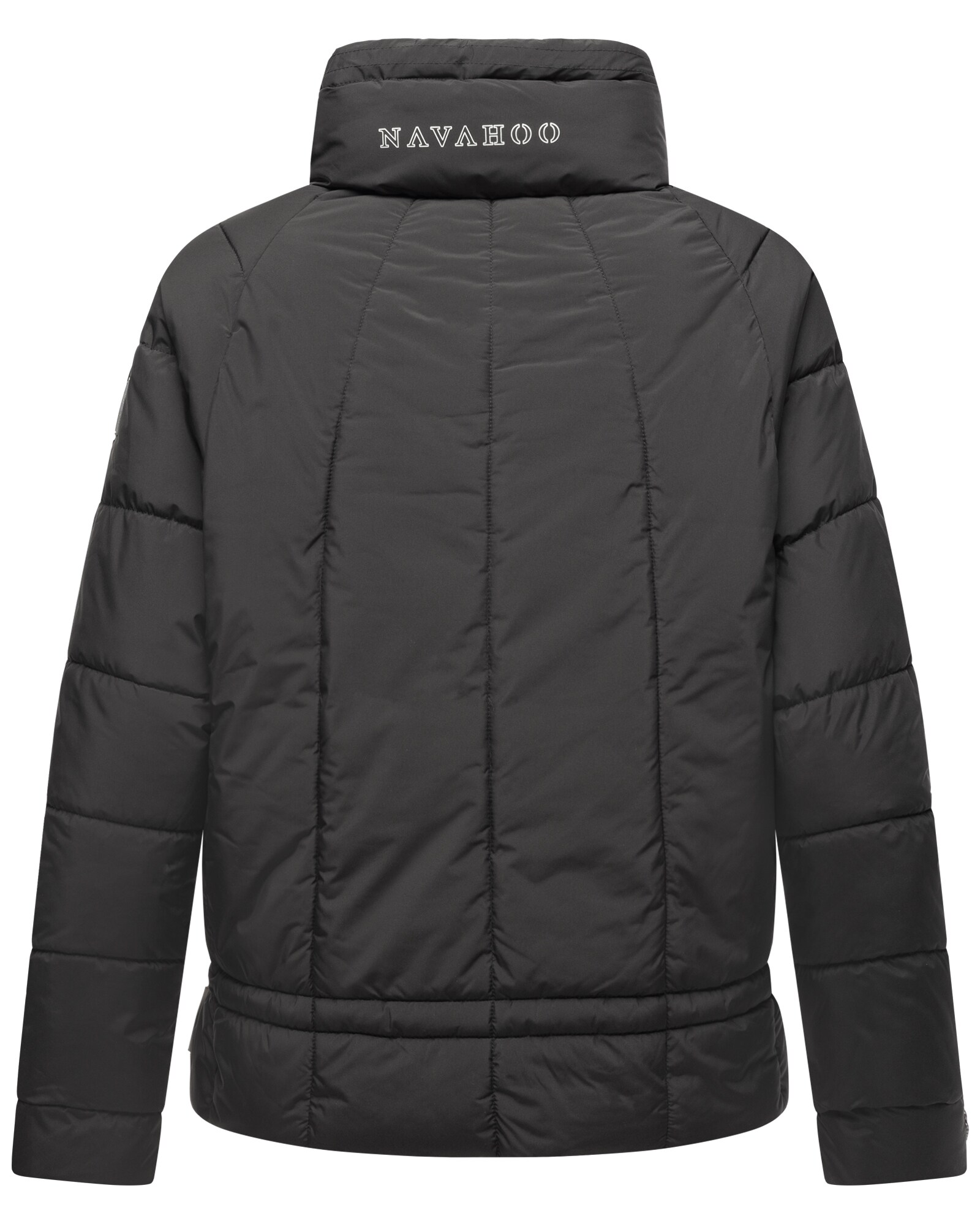 NAVAHOO Damen Winter Jacke Recyceltes Kurz Winterjacke gefütterter Steh Kragen Luftzauber