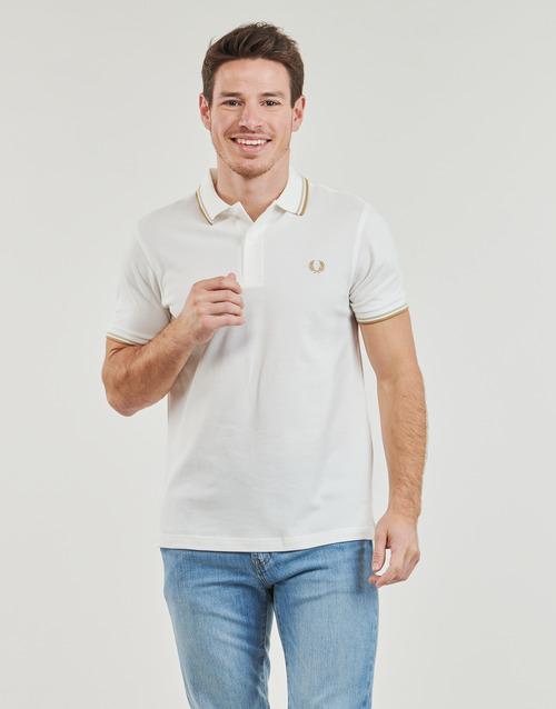 Fred Perry - TWIN TIPPED FRED PERRY SHIRT - Blanc / Beige