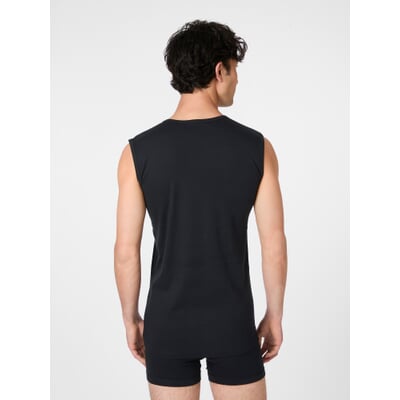 Herren-Undershirt, Schwarz