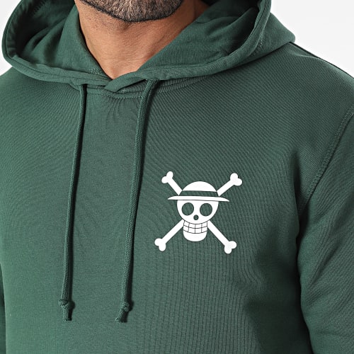 Sweat Capuche Mugiwara Colors Vert Blanc