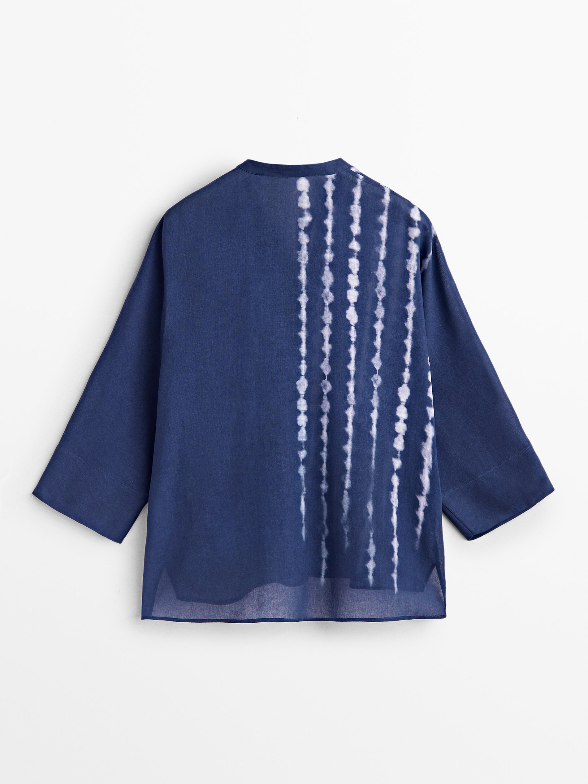 Camiseta de algodão tie-dye azul - Azul claro