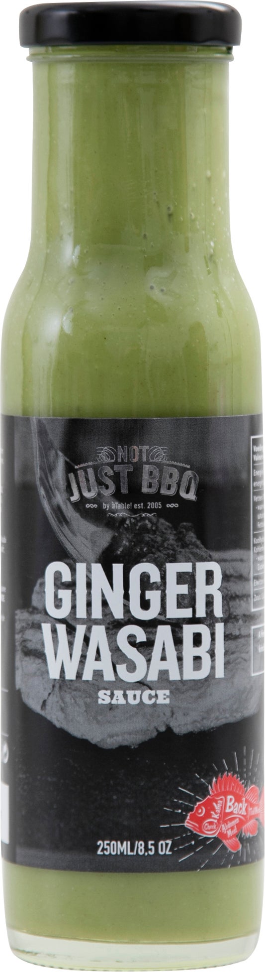 Not just BBQ barbecuesaus ginger wasabi 250 ml