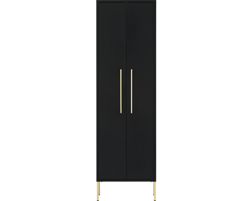 Highboard van Möbelpartner Sarah, afmetingen (B x H x D): 46,2 x 154,7 x 30,1 cm, zwart