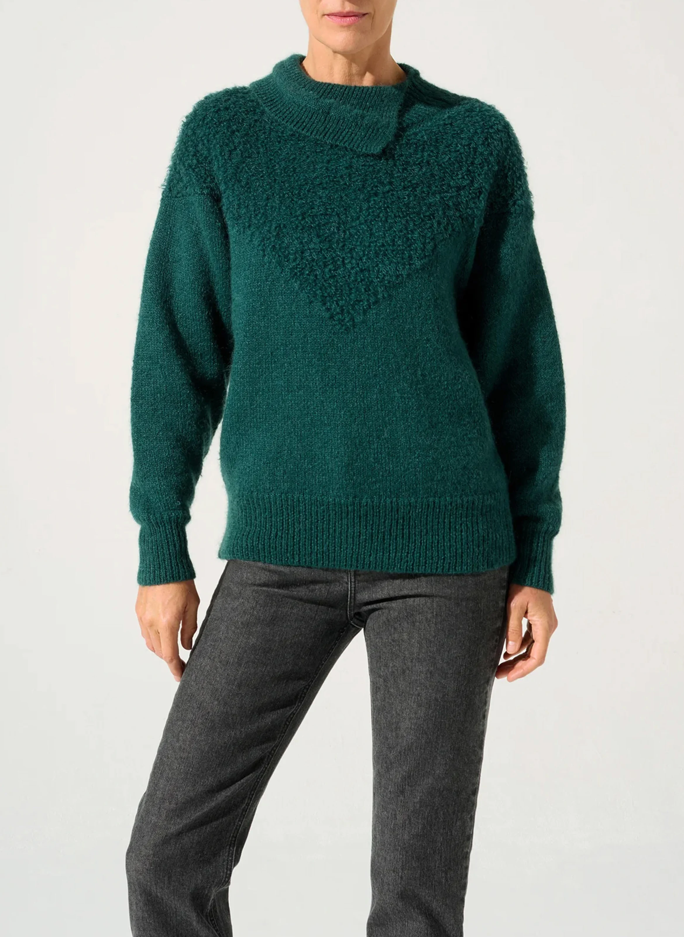 Pull oversize en maille | Vert