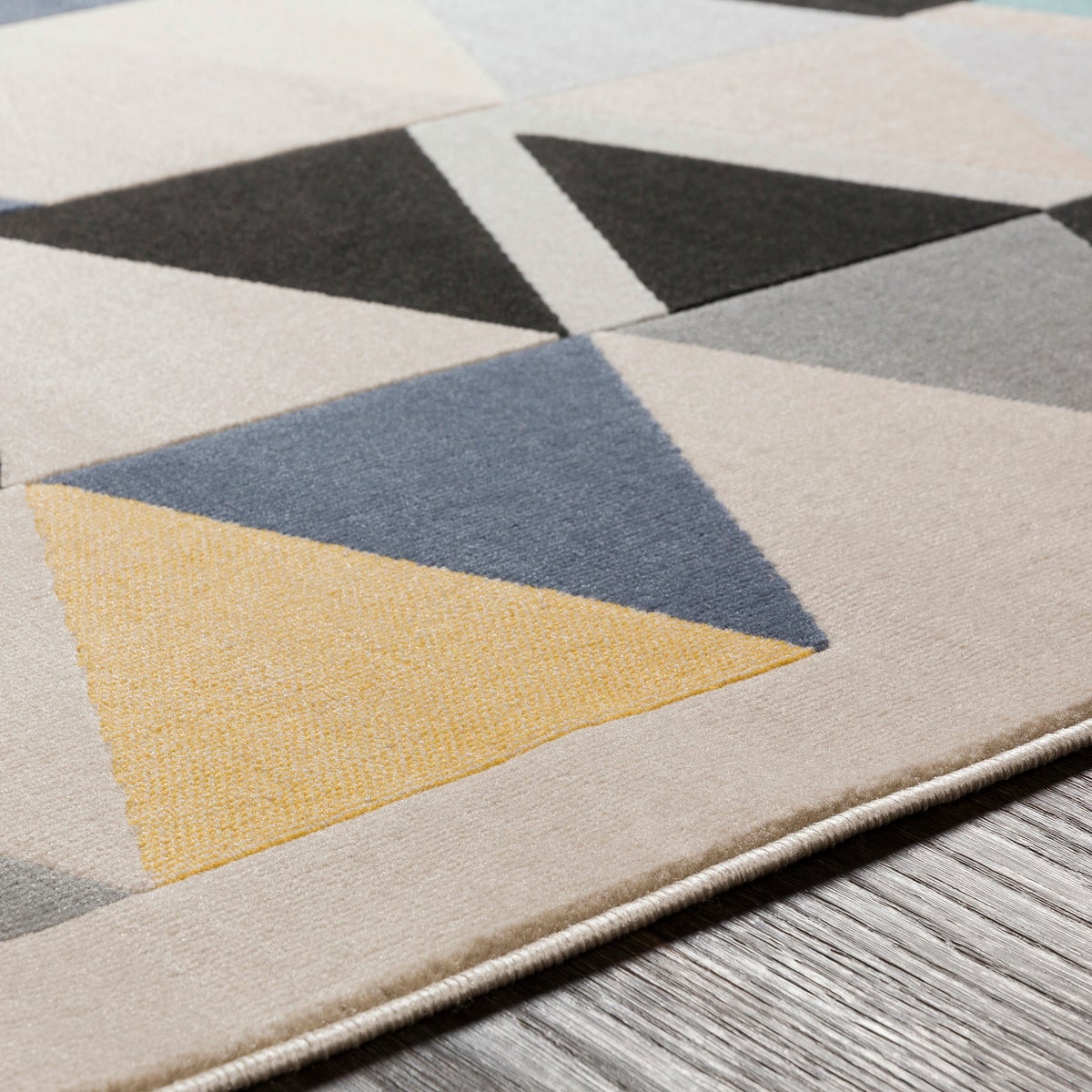 Modern Scandinavisch halkleed, veelkleurig beige/grijs, 80x220 cm, DELANEY