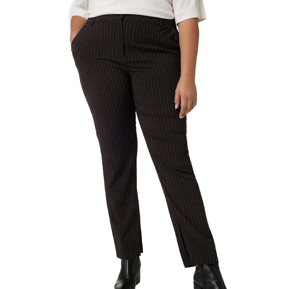 Only Carmakoma Pantalon Noir à rayures femme Only Carmakoma Carkiya