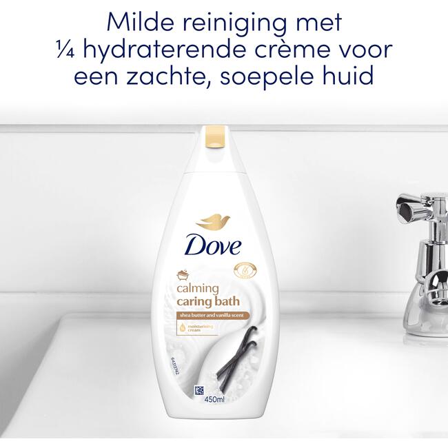 Dove Caring Bath Sheaboter & Vanille Badcrème 450 ml