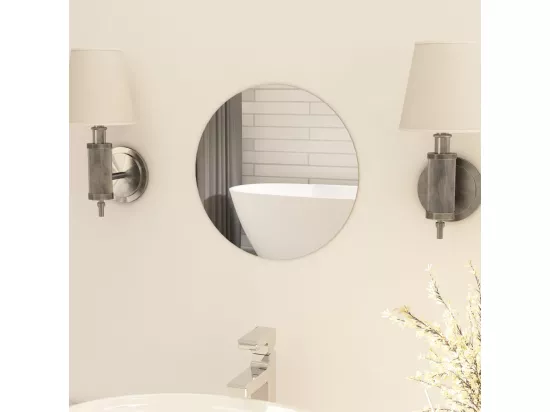 Miroir rond sans cadre 30 cm Verre