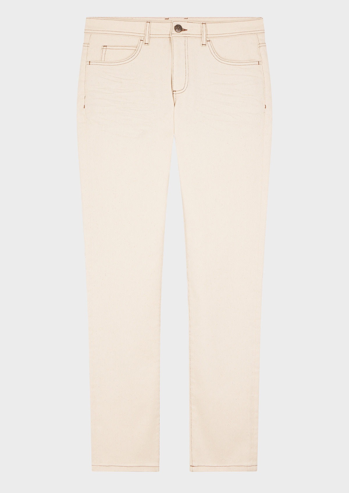 Jean skinny en coton stretch uni écru