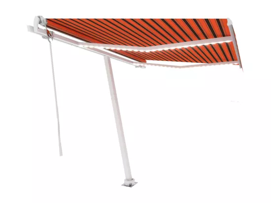Auvent automatique capteur de vent/LED 300x250 cm Orange/marron