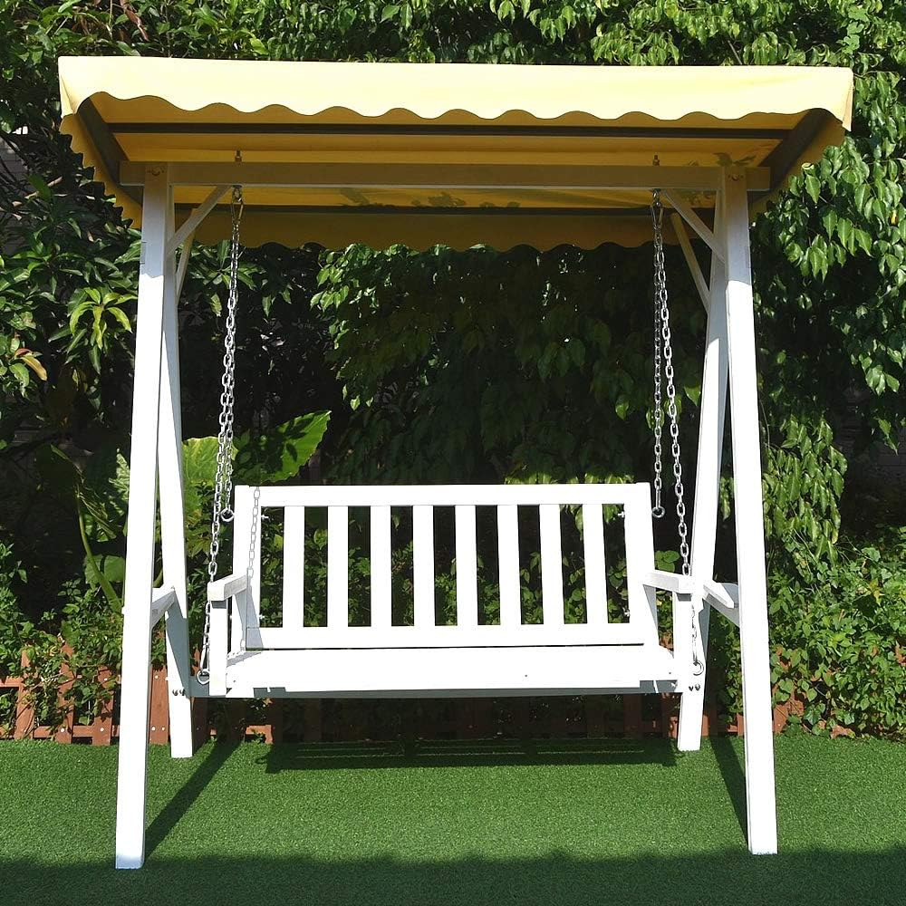 Melko Hollywoodschaukel Holz Schaukel Gartenschaukel 188 x 161 x 88 cm Hängeliege Schaukelsitz