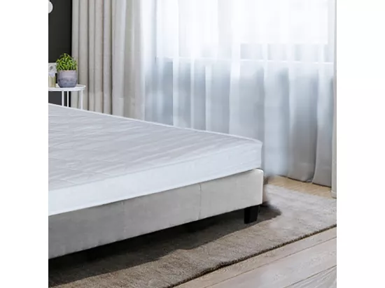 Ensemble Matelas + Lit 140x190 DUBLIN / Gris clair
