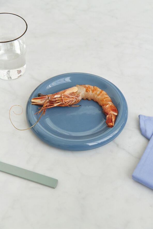 Hay Barro Plate-Set of 2-Ø18-Dark blue