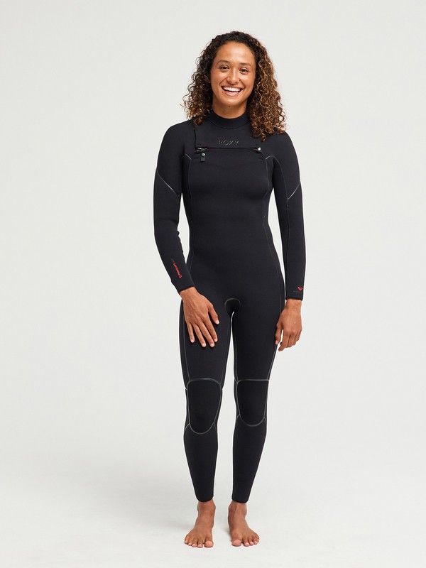 4/3 Elite Xtra Warm Combinaison de surf zip poitrine Noir Femme
