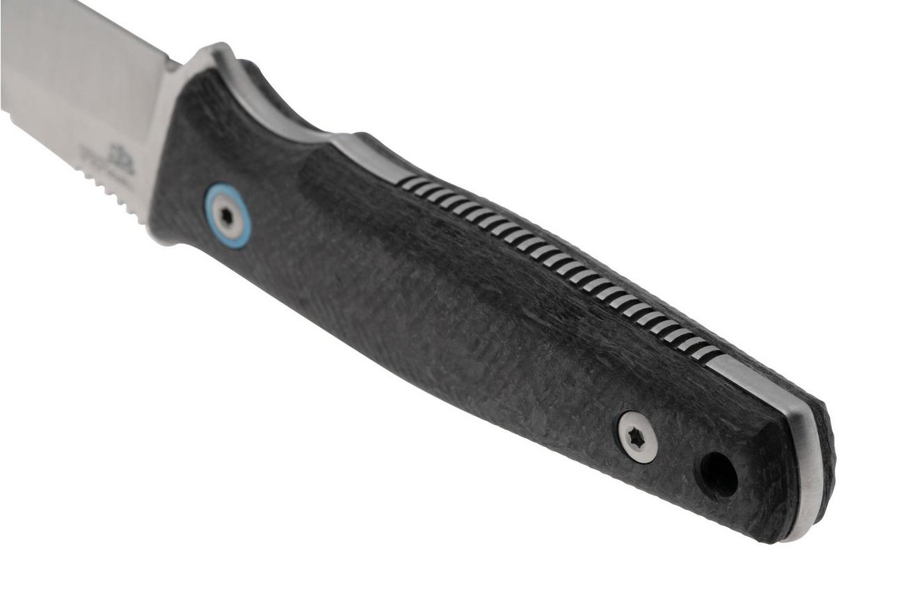MKM TPF Defense MK-TPFD-CF CPM MagnaCut, Marble Carbon Fiber vaststaand mes, Bob Terzuola design