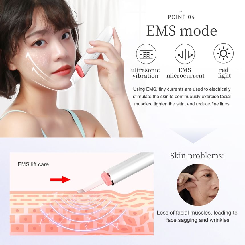 ANLAN - Dual Light Ultrasone Huidscrubber