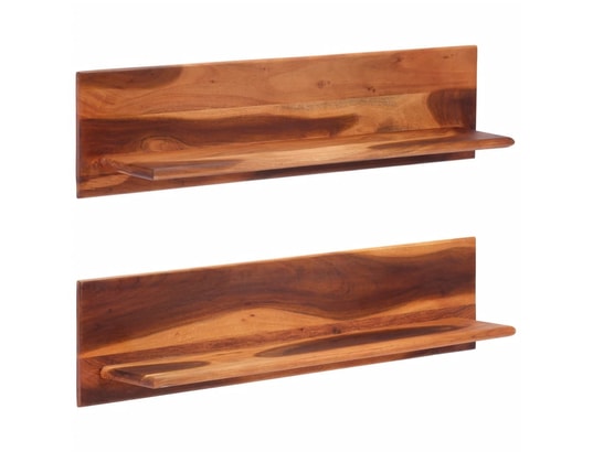 VIDAXL - Etagère murale étagères murales 2 pcs 112x20x26 cm bois massif d'acacia