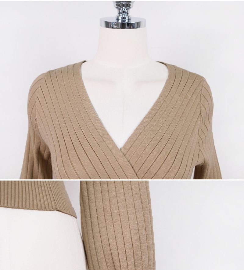 Leandra - V-hals gebreide blouse