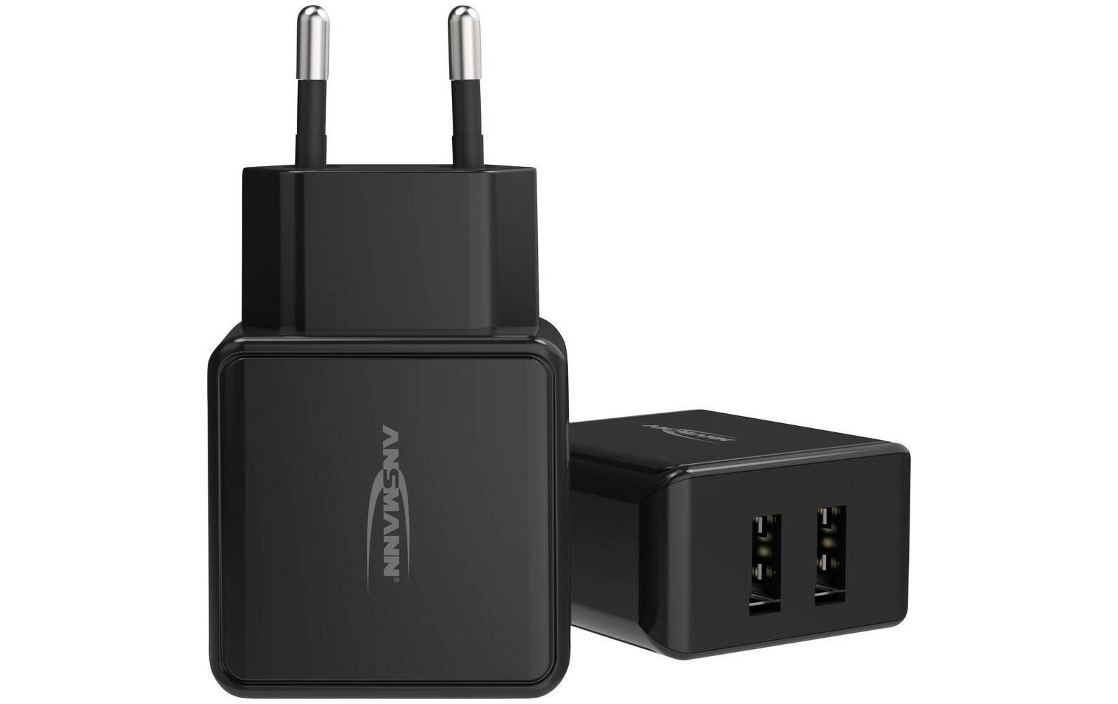 USB-Wandladegerät Home Charger HC212, 12W, 2x USB, SchwarzLeistungsstarker Indoor USB-Ladeadapter