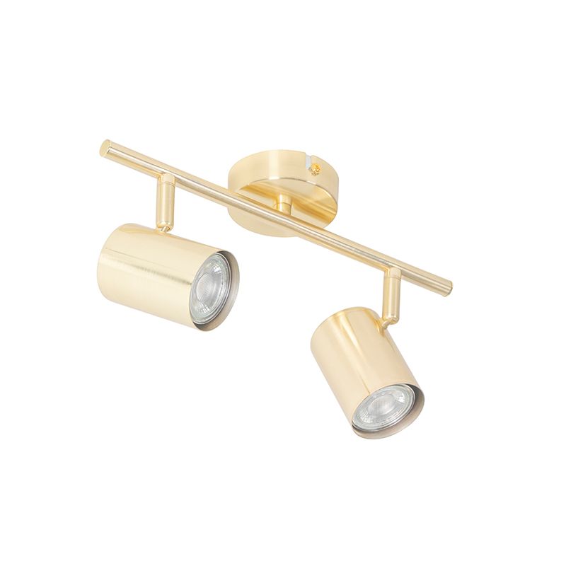 Moderne plafondlamp messing 2-lichts verstelbaar - Jeana
