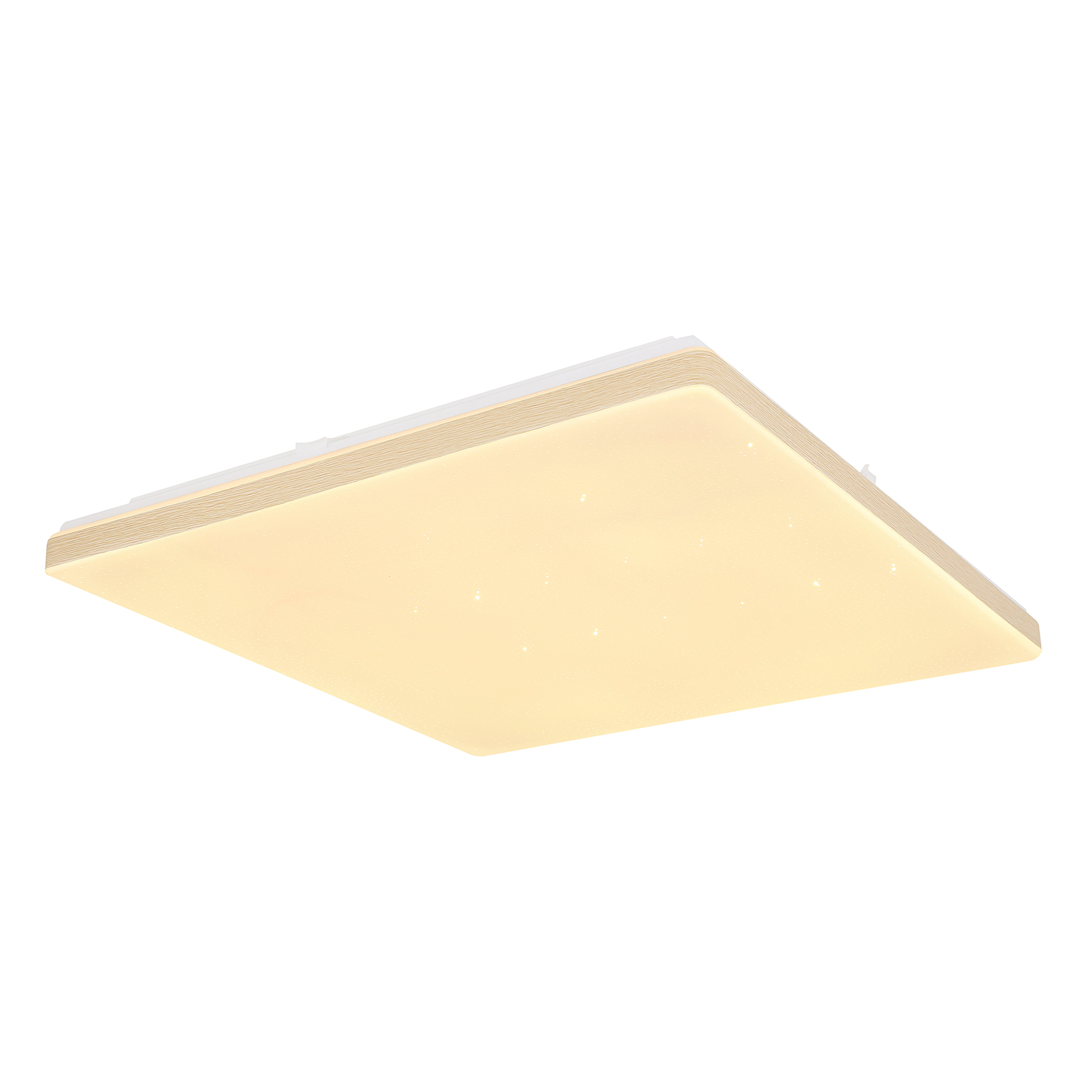 LED-Deckenleuchte - weiß-Holzoptik - Smart Home