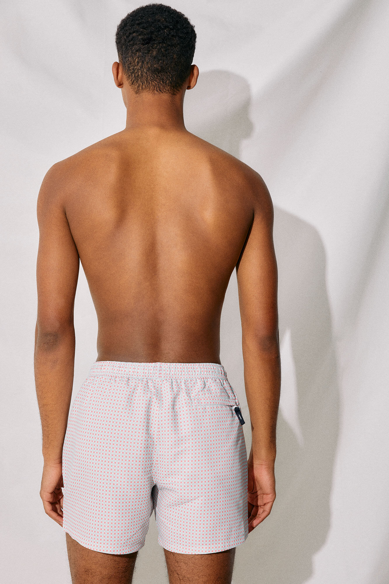 Maiô estampado com bolso pequeno com zíper - estampa laranja