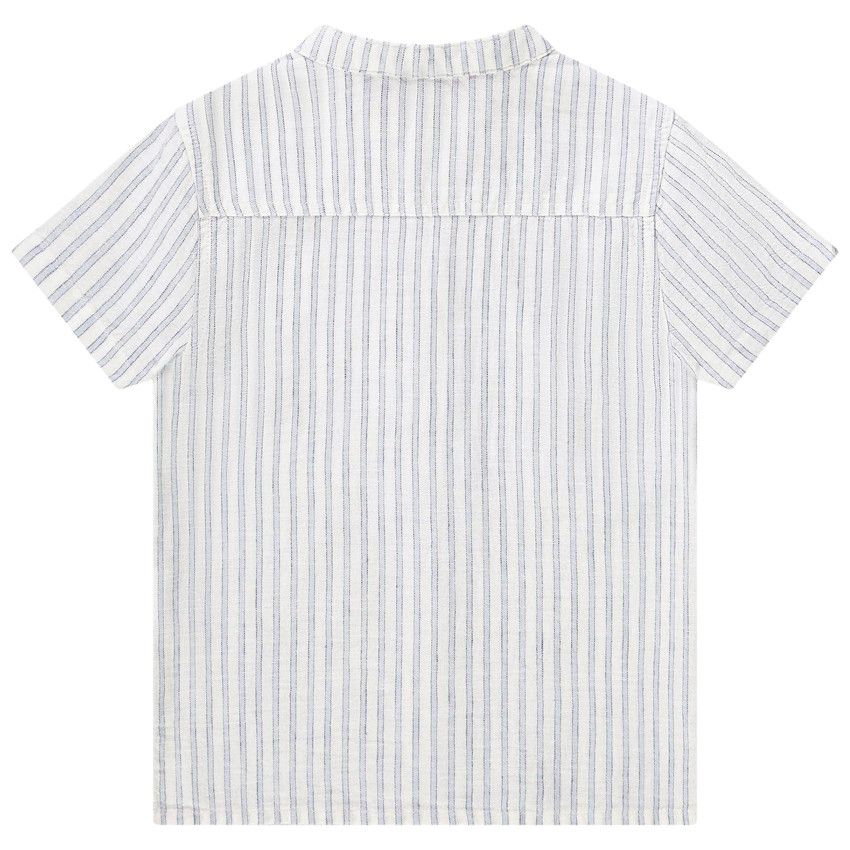 Chemise manches courtes rayée pour bébé garçon - Bleu