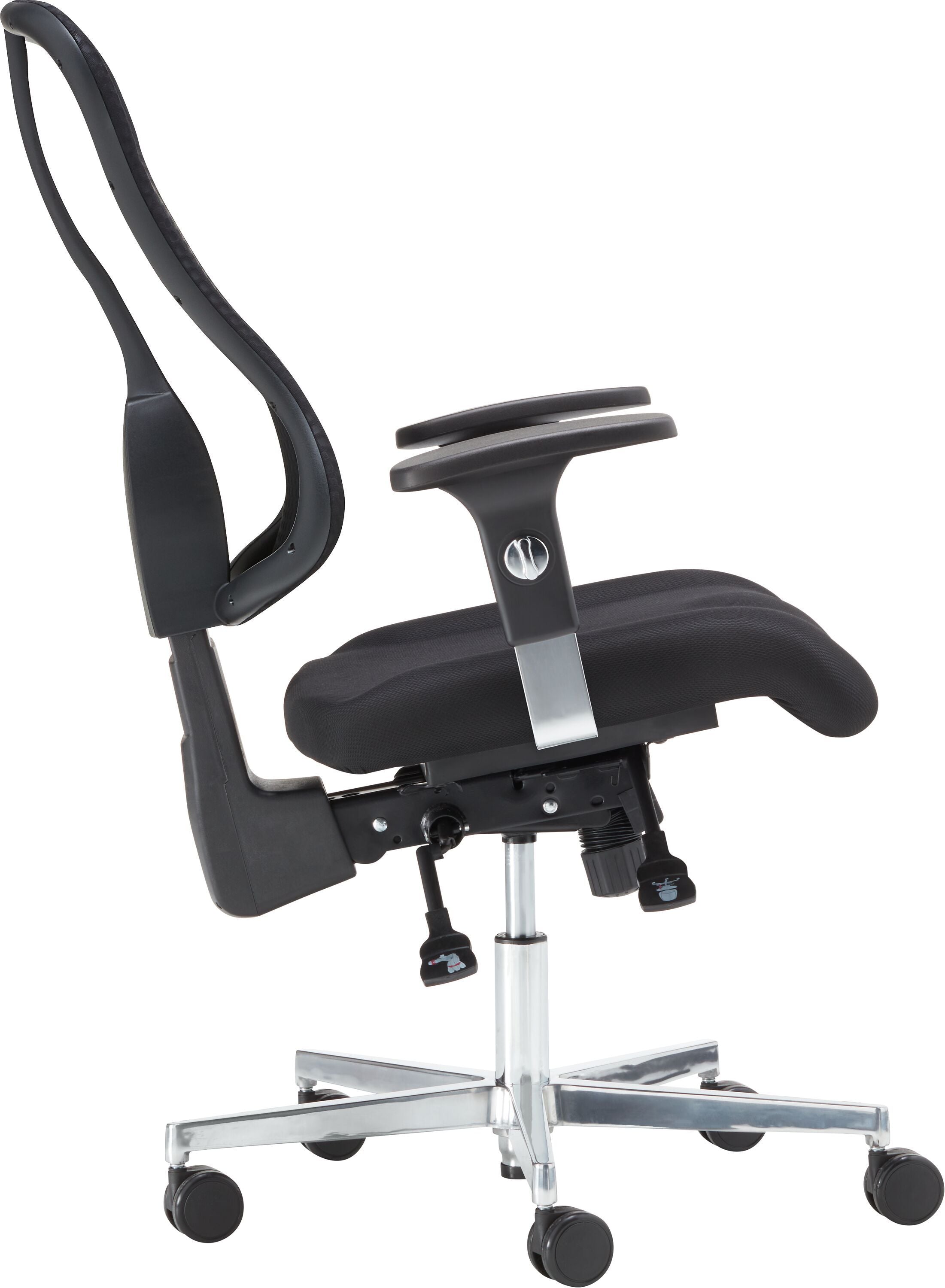 CLEVER Bürostuhl - Schwarz / B: 68.0 cm x T: 68.0 cm x H: 98.0 cm