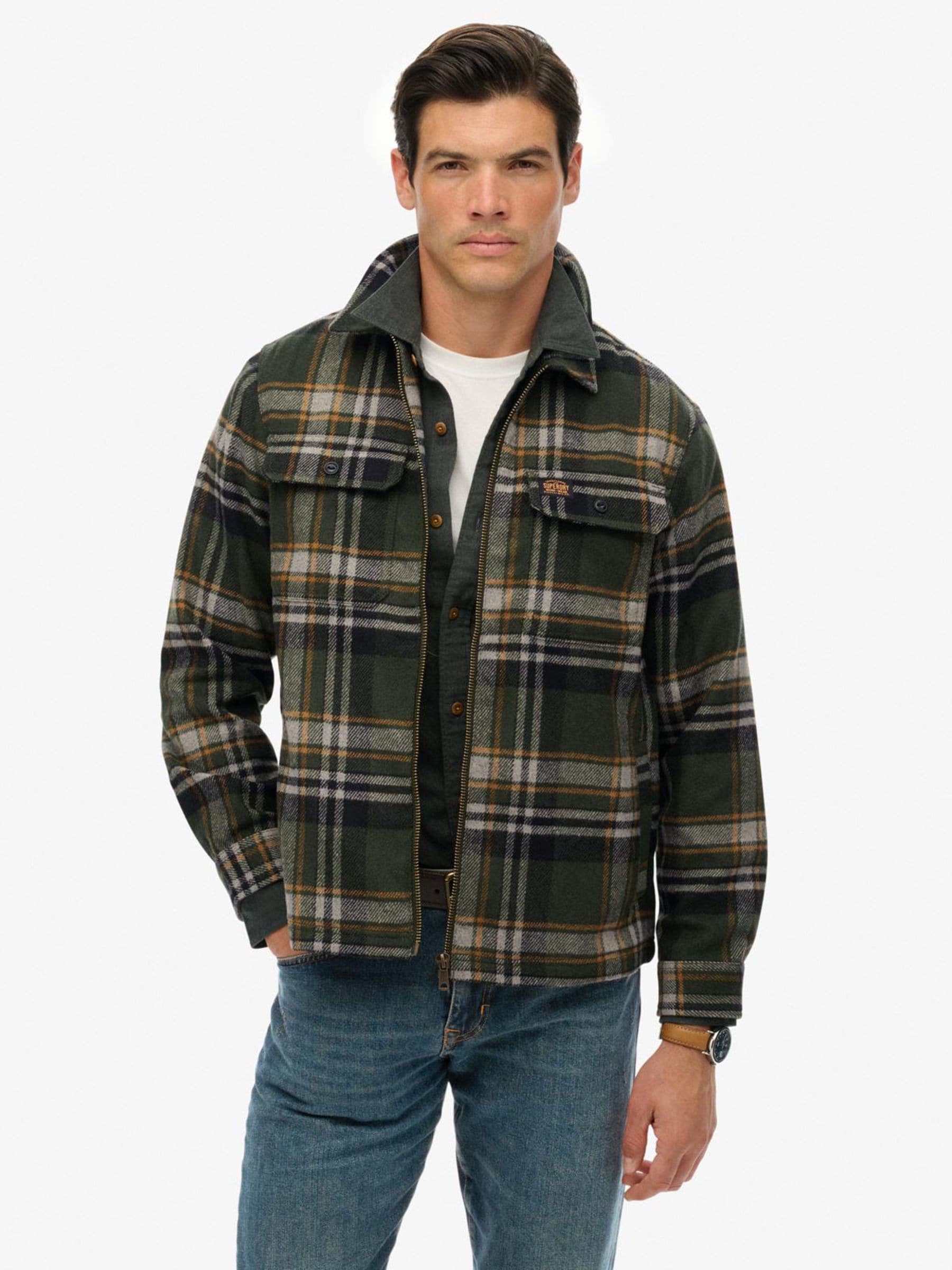 Groen - Superdry Wool Miller Zip Overshirt