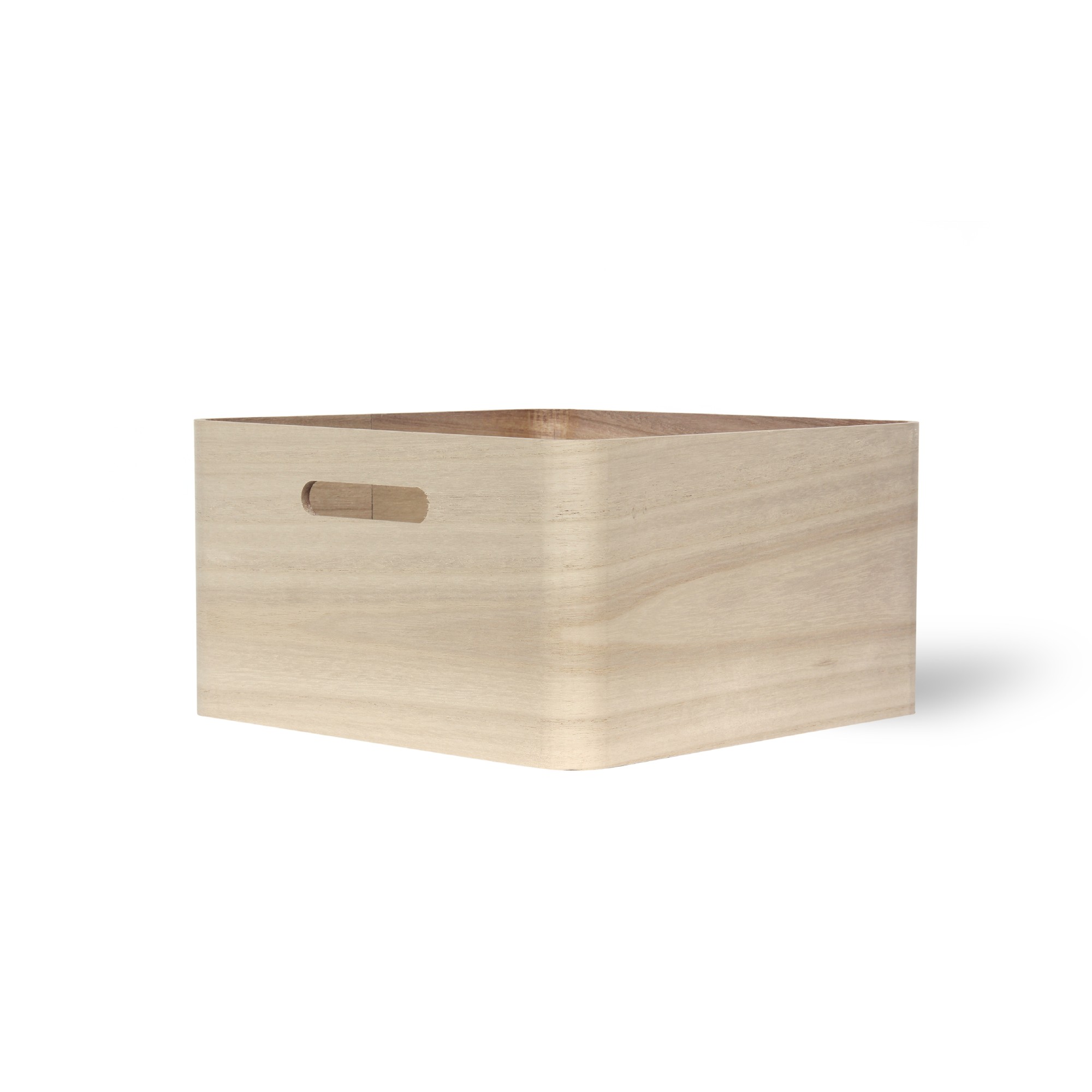 Holzkasten 'Birkir' 1/9, hellbraun, T 15 cm, B 15 cm, H 5 cm von fischer's lagerhaus