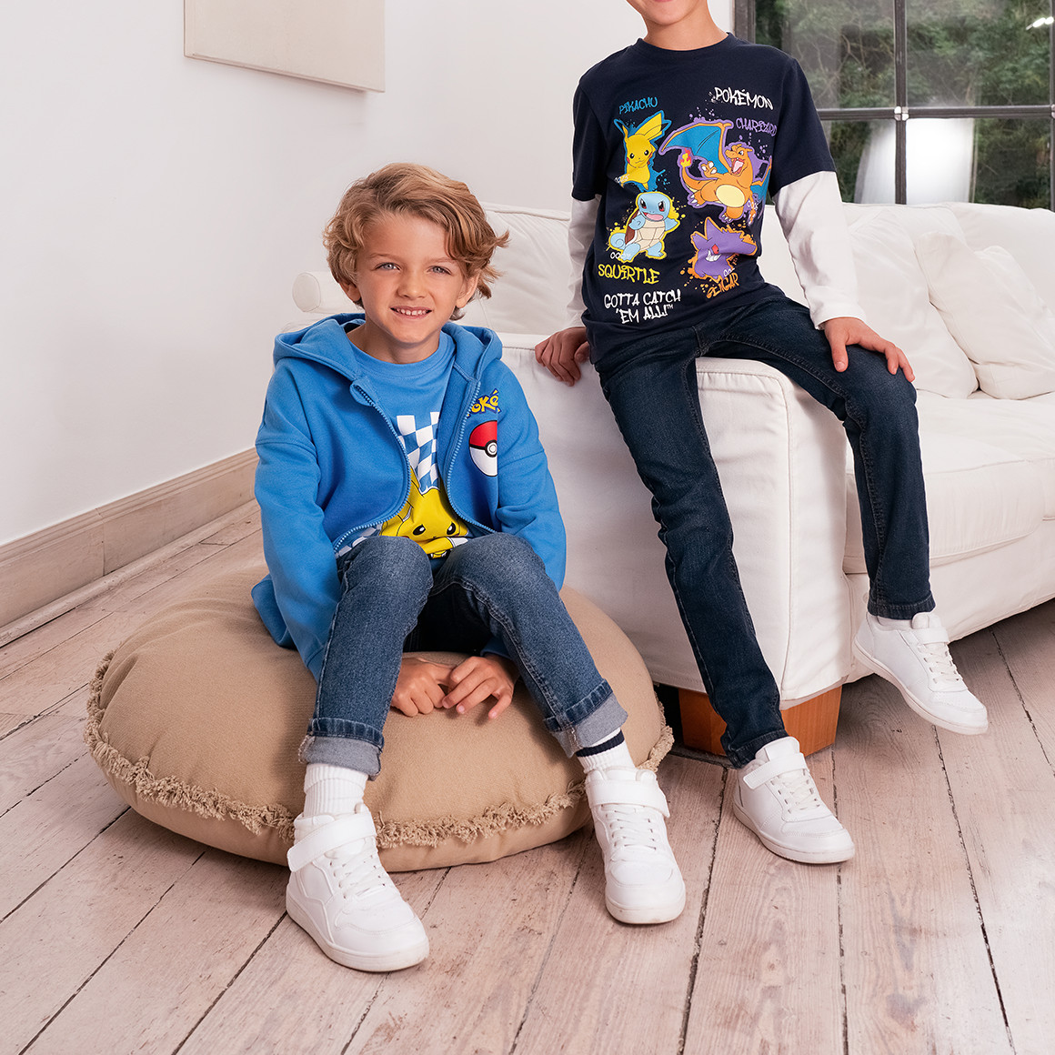 Topolino Pokémon Sweatjacke mit Kapuze hellblau