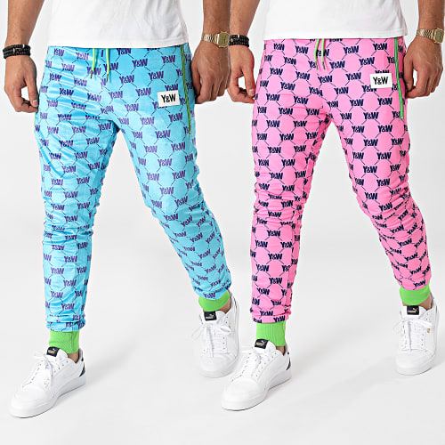 Pantalon Jogging Réversible Rose Bleu