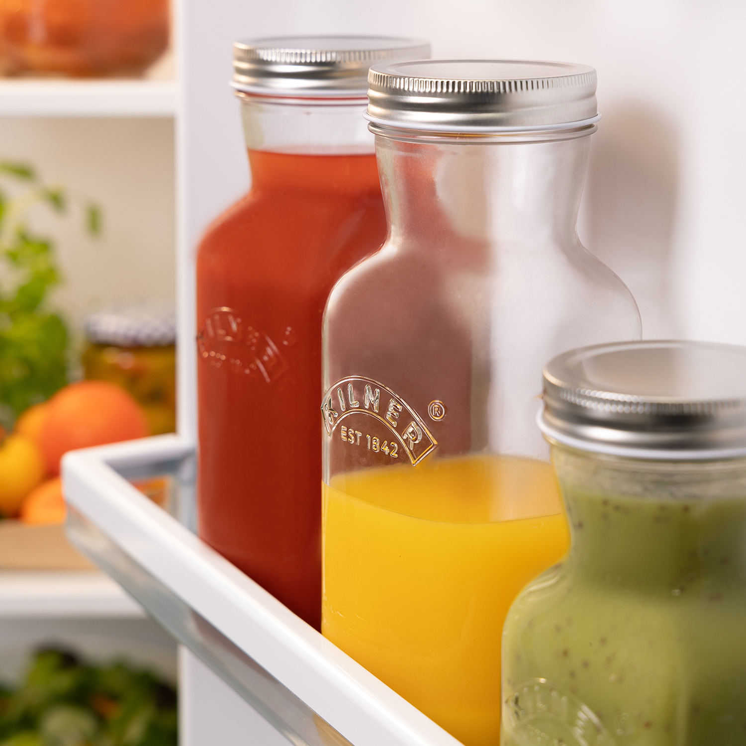 Saft- KILNER und Saucenflasche