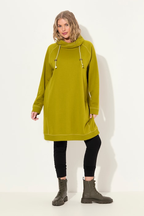 Sweatkleid, Stehkragen, Langarm, Taschen