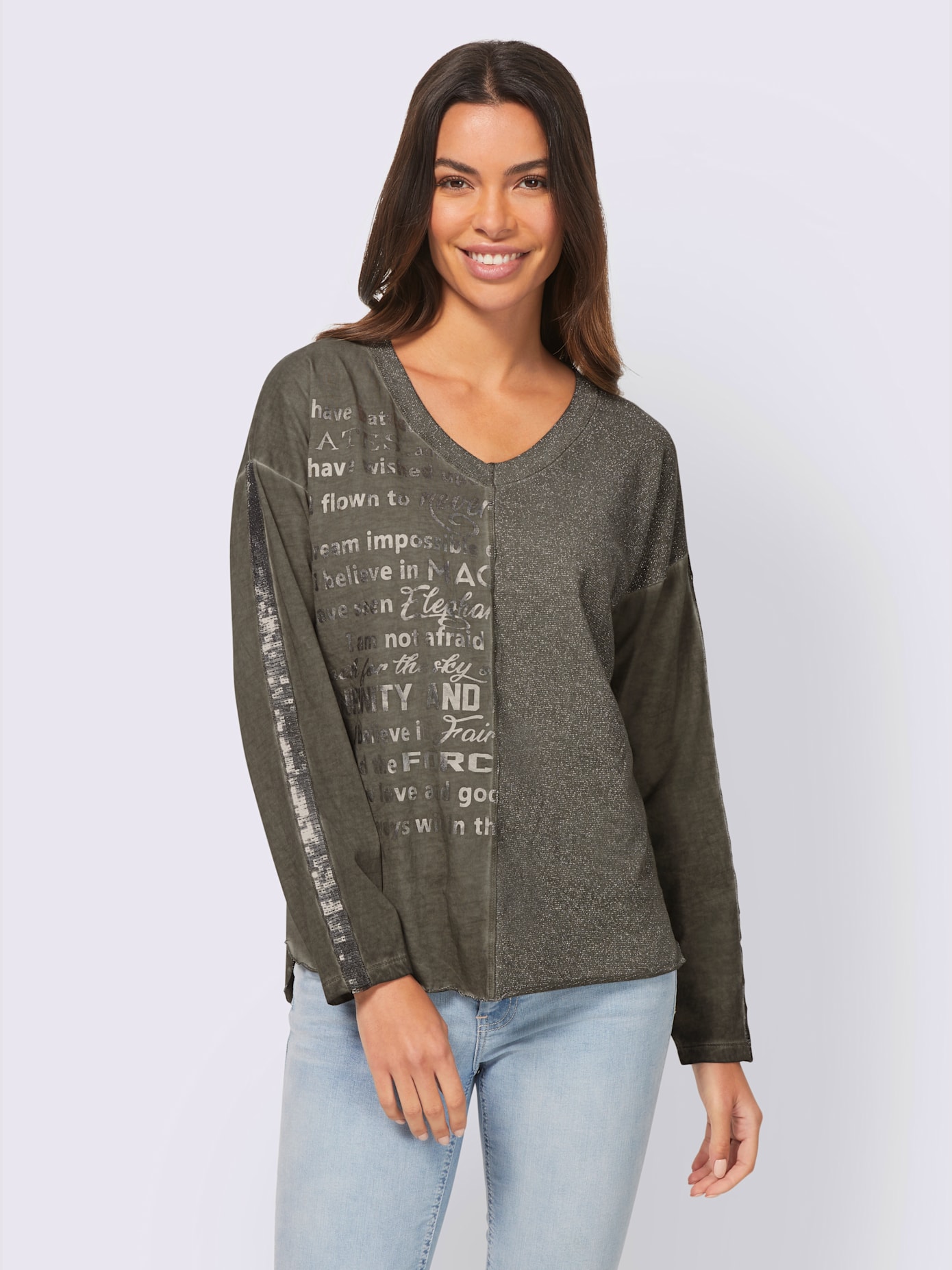 T-shirt fil fantaisie brillant