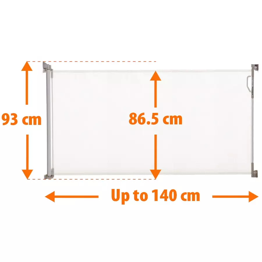 Dreambaby® einziehbares Türschutzgitter, Weiß