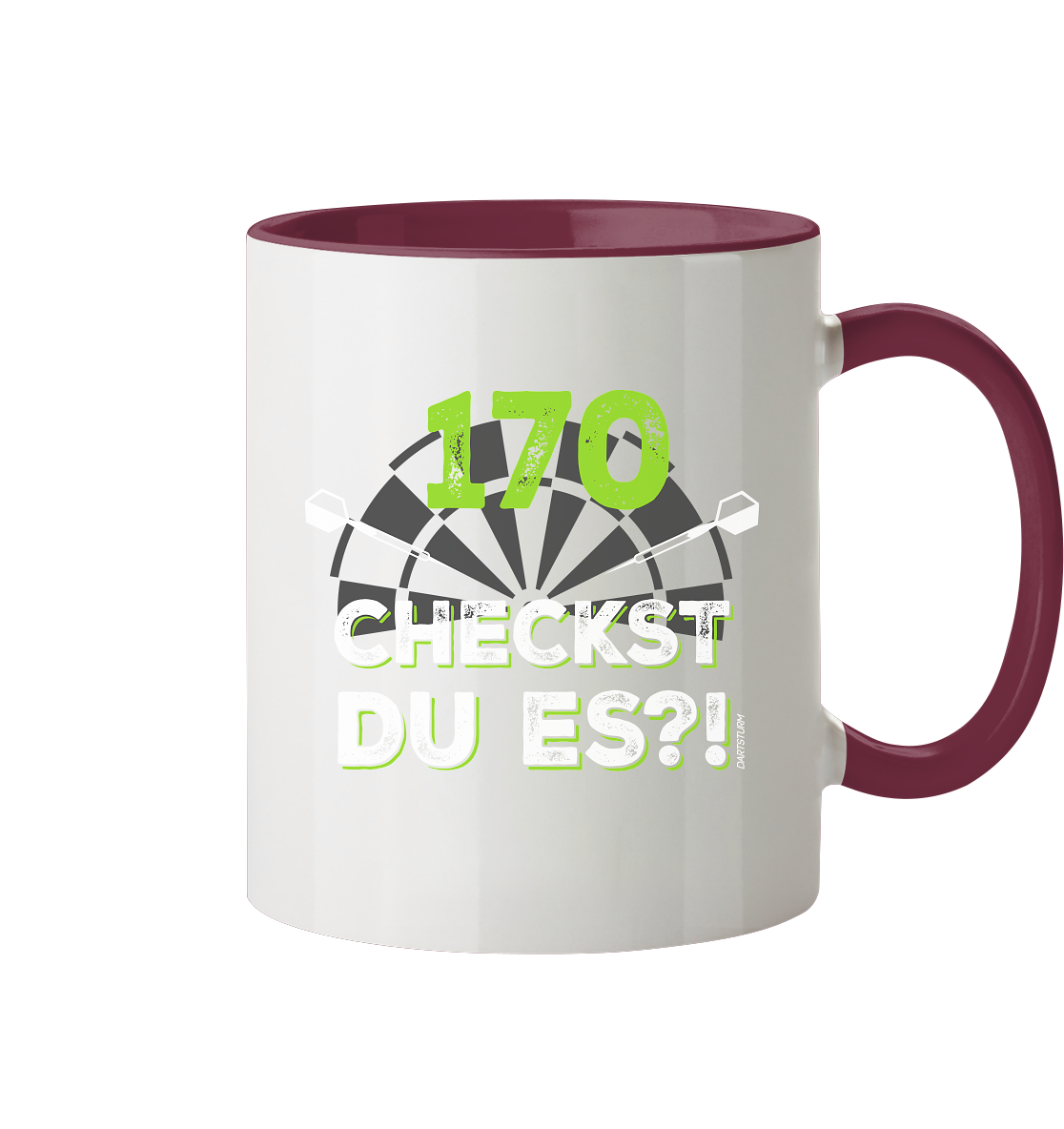 DartSturm - 170 Checkst du es - Tasse zweifarbig