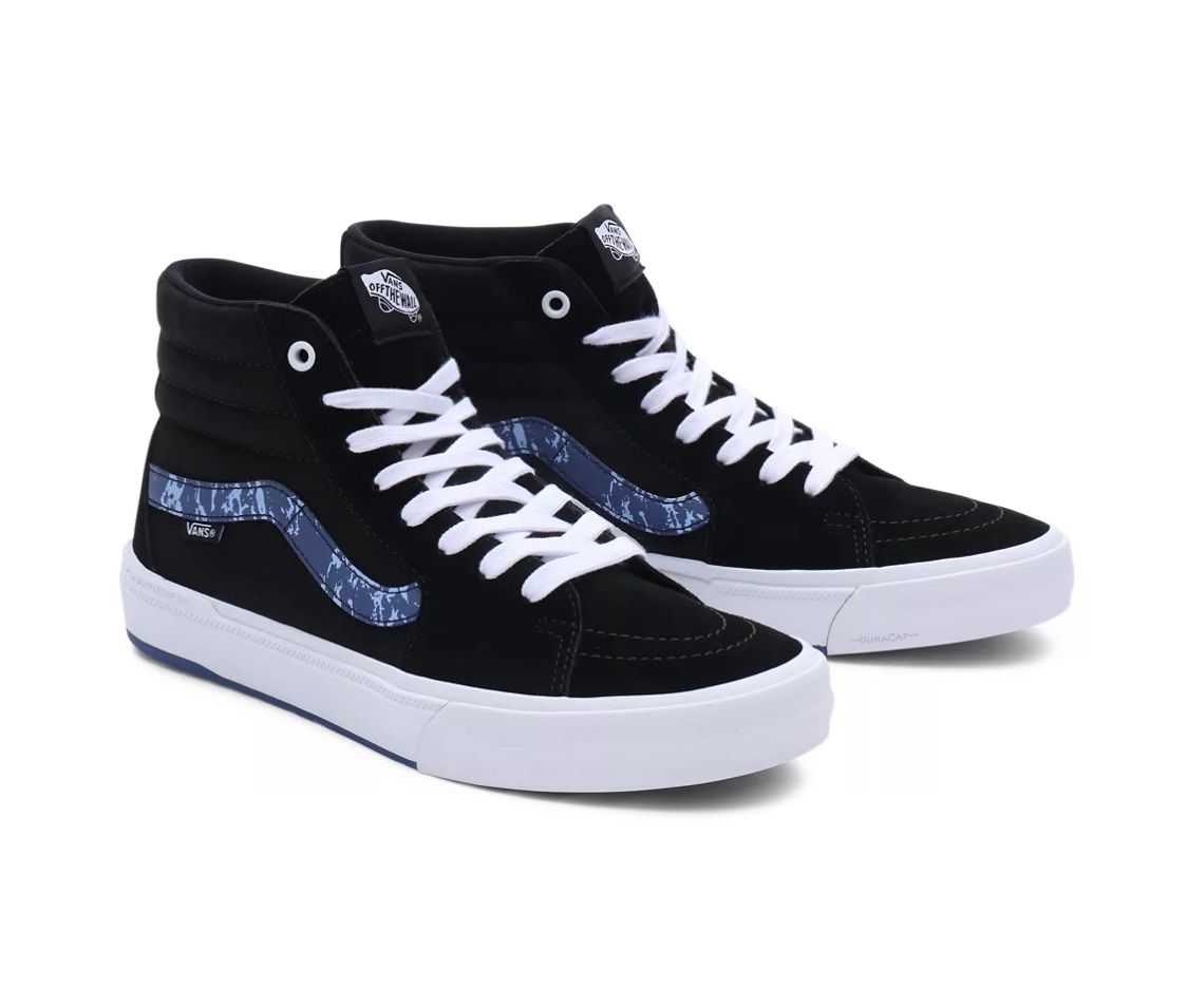 Vans BMX Sk8-Hi Marble Black White Blue 7.5 US / 40 EU