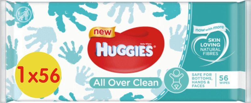 Huggies - Billendoekjes - All Over Clean - 56 Stuks