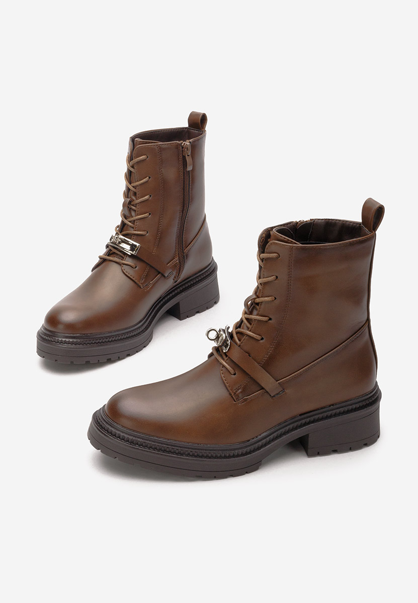 Bottines rangers femme bruns Averda